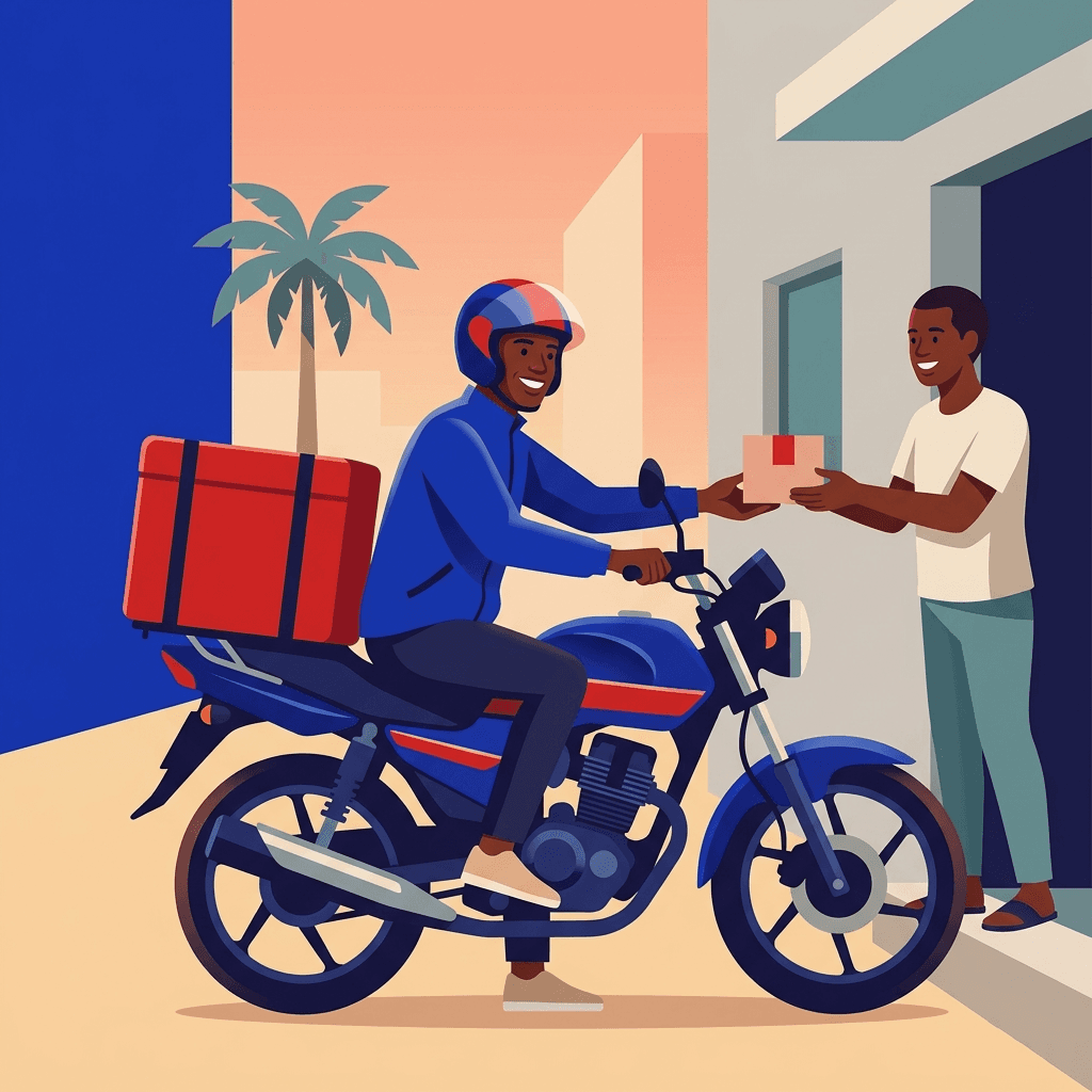 Livraison Xyvalis en moto